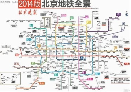 北京地铁线路图更新版